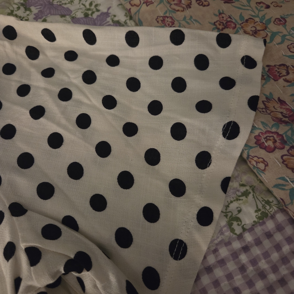 Jones New York White Blouse with Black Polka Dots - Picture 4 of 7